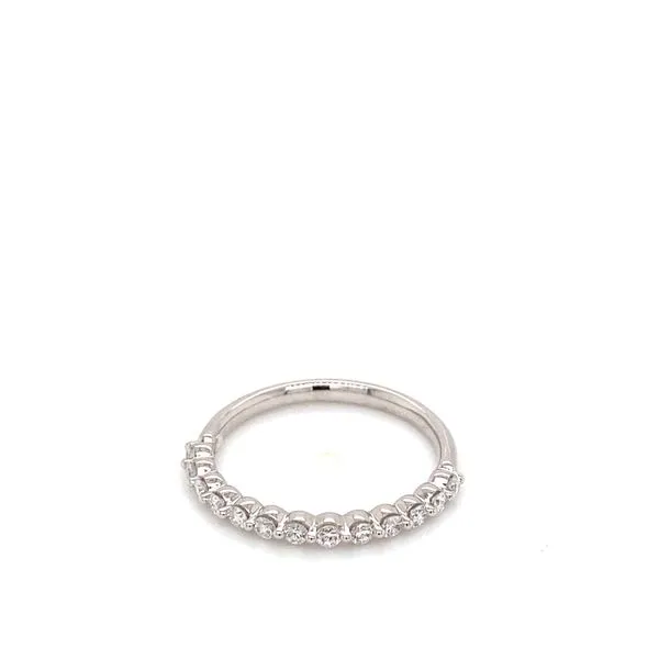 14k White Gold Lab Grown Diamond Wedding Band 0.32 Carats Image 4 Brax Jewelers Newport Beach, CA