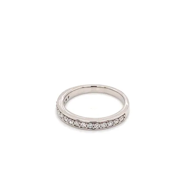 14k White Gold Channel Set Lab Grown Diamond Wedding Band 0.34 Carats Image 4 Brax Jewelers Newport Beach, CA