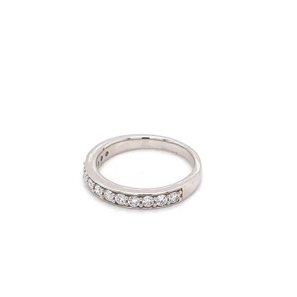 14k White Gold Channel Set Lab Grown Diamond Wedding Band 0.50 Carats Image 4 Brax Jewelers Newport Beach, CA