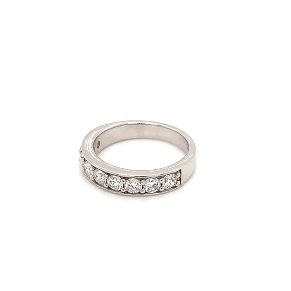 14k White Gold Channel Set Lab Grown Diamond Wedding Band 0.99 Carats Image 4 Brax Jewelers Newport Beach, CA