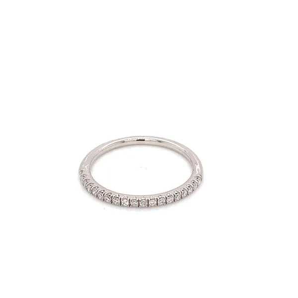 14k White Gold Wedding Band With Lab Grown Diamonds 0.15 Carats Image 3 Brax Jewelers Newport Beach, CA