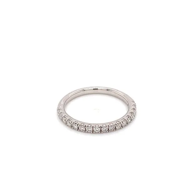 14k White Gold Lab Grown Diamond Wedding Band 0.34 Carats Image 4 Brax Jewelers Newport Beach, CA