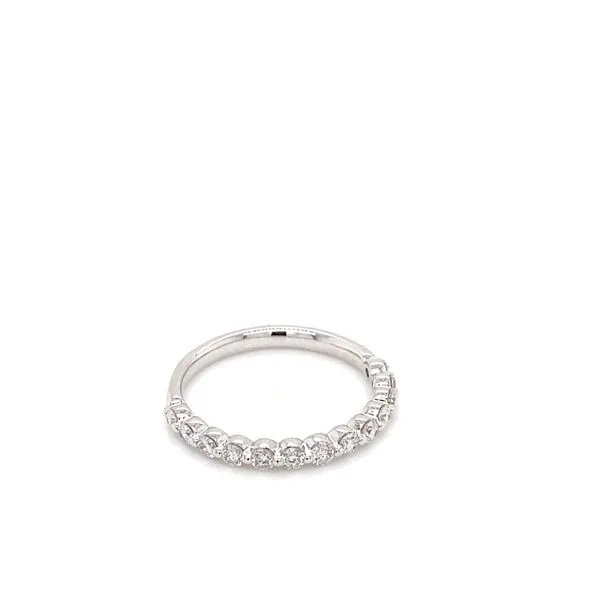 14k White Gold Lab Grown Diamond Wedding Band 0.50 Carats Image 2 Brax Jewelers Newport Beach, CA
