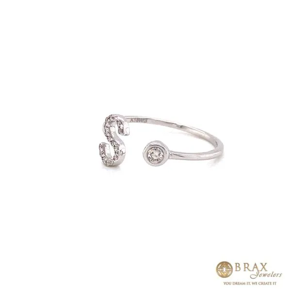 18K White Gold Initial 