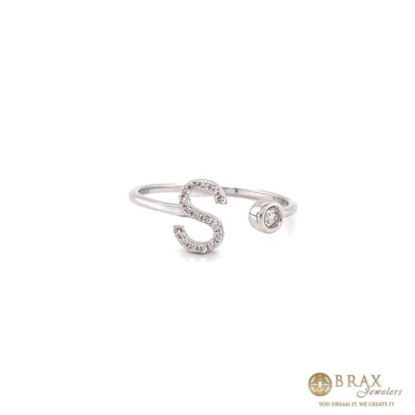 18K White Gold Initial 