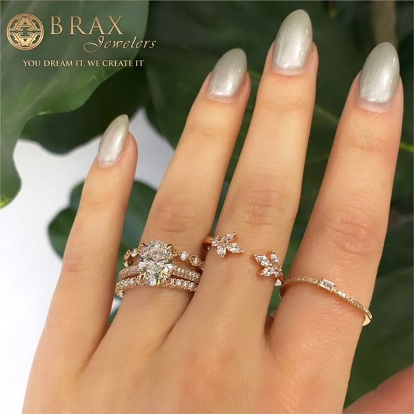 14K Rose Gold Diamond Baguette Fashion Ring Image 4 Brax Jewelers Newport Beach, CA