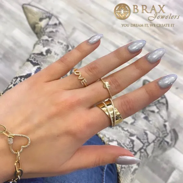 Lady's 14K Yellow Gold Fashion Ring with 0.19ctw Round Diamonds - Brax Jewelers Image 5 Brax Jewelers Newport Beach, CA