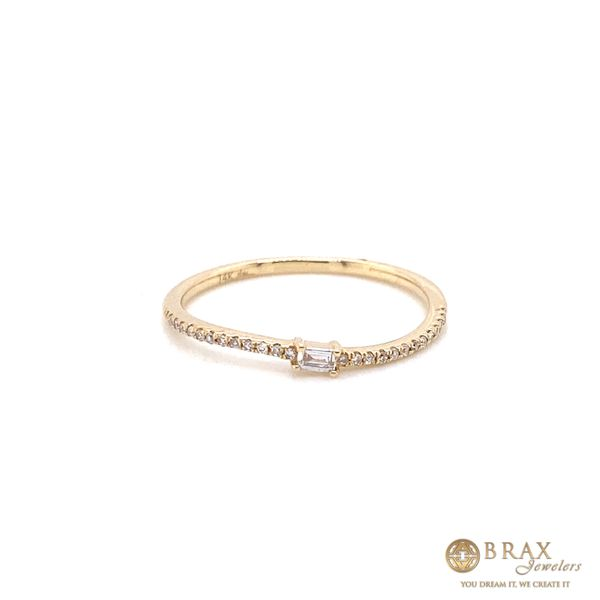 14K Yellow Gold Diamond Baguette Fashion Ring Brax Jewelers Newport Beach, CA