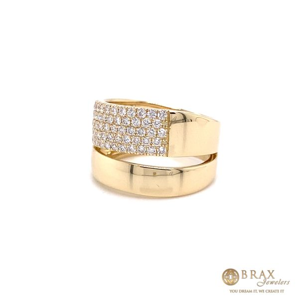 14K Yellow Gold Diamond Pave Fashion Ring Image 2 Brax Jewelers Newport Beach, CA