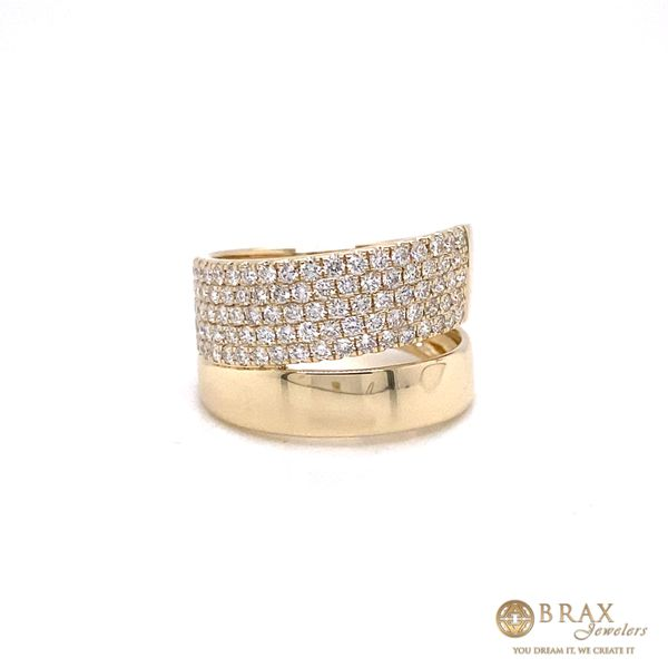 14K Yellow Gold Diamond Pave Fashion Ring Brax Jewelers Newport Beach, CA