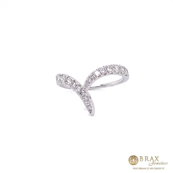14K White Gold V Shape Diamond Fashion Ring Brax Jewelers Newport Beach, CA