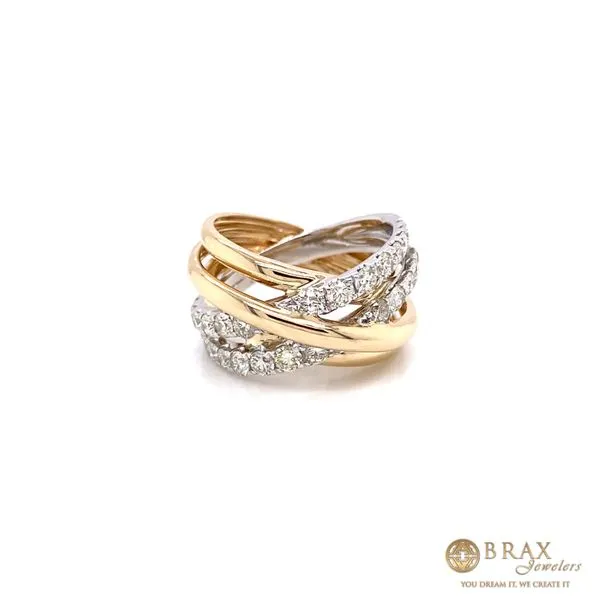 Lady's Two-Tone 14 Karat Fashion Ring with 1.46ctw Round Diamonds - Brax Jewelers Brax Jewelers Newport Beach, CA