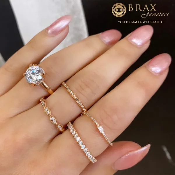 Lady's 14K Rose Gold Diamond Fashion Ring with 0.13ctw Round Diamonds - Brax Jewelers Image 4 Brax Jewelers Newport Beach, CA