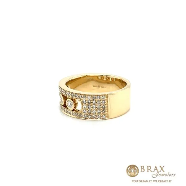 Lady's 14 Karat Yellow Gold Diamond Fashion Ring With 0.66Tw Round Diamonds, Ring Size 7 - Brax Jewelers Image 2 Brax Jewelers Newport Beach, CA