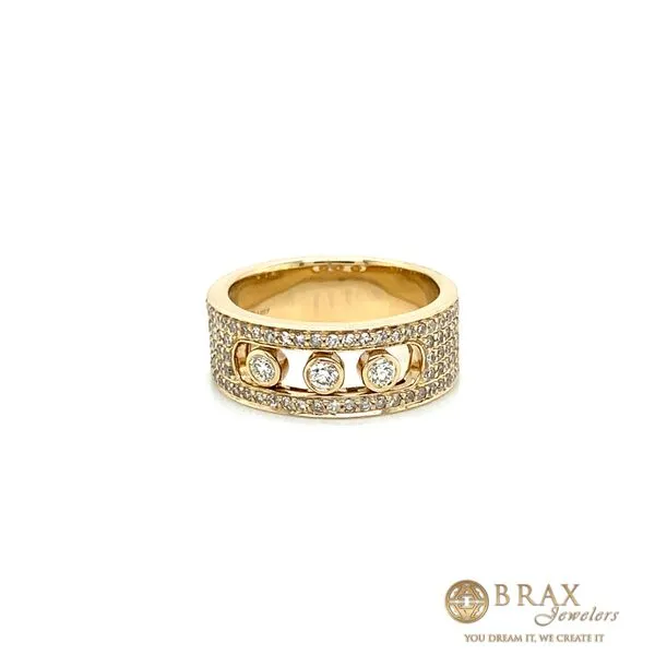Lady's 14 Karat Yellow Gold Diamond Fashion Ring With 0.66Tw Round Diamonds, Ring Size 7 - Brax Jewelers Brax Jewelers Newport Beach, CA