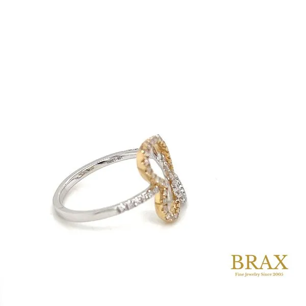 Lady's 14K Two-Tone Gold Diamond Fashion Ring, Size 7 with 0.37ctw Round Diamonds - Brax Jewelers Image 3 Brax Jewelers Newport Beach, CA
