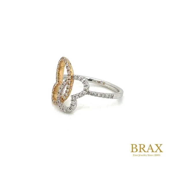 Lady's 14K Two-Tone Gold Diamond Fashion Ring, Size 7 with 0.37ctw Round Diamonds - Brax Jewelers Image 5 Brax Jewelers Newport Beach, CA