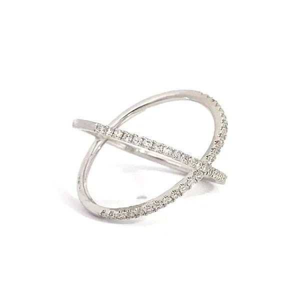 Lady's 14K White Gold Diamond Fashion Ring, Size 7 with 0.35ctw Round Diamonds - Brax Jewelers Image 3 Brax Jewelers Newport Beach, CA