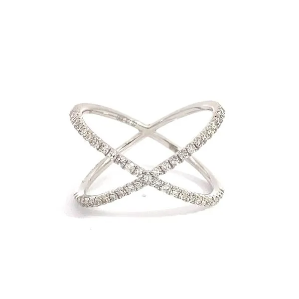 Lady's 14K White Gold Diamond Fashion Ring, Size 7 with 0.35ctw Round Diamonds - Brax Jewelers Brax Jewelers Newport Beach, CA