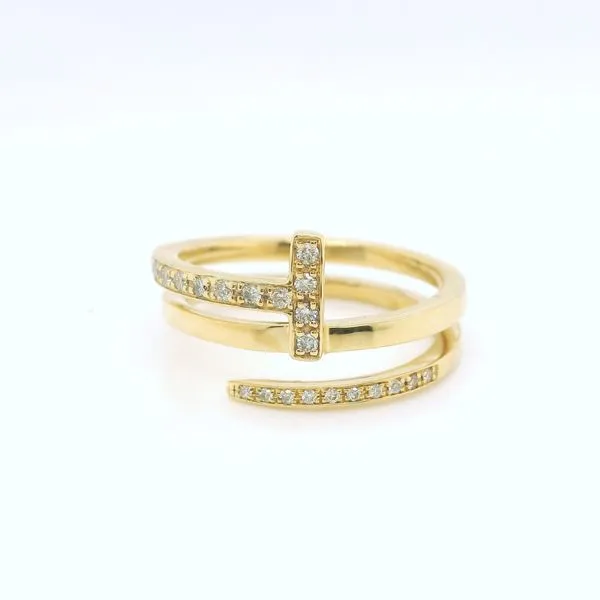 Lady's 14K Yellow Gold Diamond Fashion Ring, Size 7 with 0.18ctw Round Diamonds - Brax Jewelers Brax Jewelers Newport Beach, CA