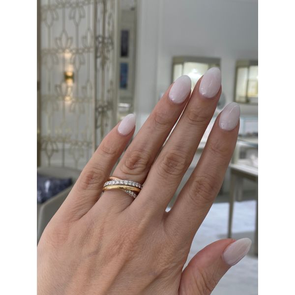 Lady's 14 Karat Tri-Tone Gold Diamond Fashion Ring With 0.90Tw Round Diamonds, Size 7 - Brax Jewelers Image 3 Brax Jewelers Newport Beach, CA