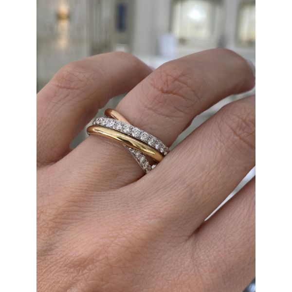 Lady's 14 Karat Tri-Tone Gold Diamond Fashion Ring With 0.90Tw Round Diamonds, Size 7 - Brax Jewelers Image 4 Brax Jewelers Newport Beach, CA