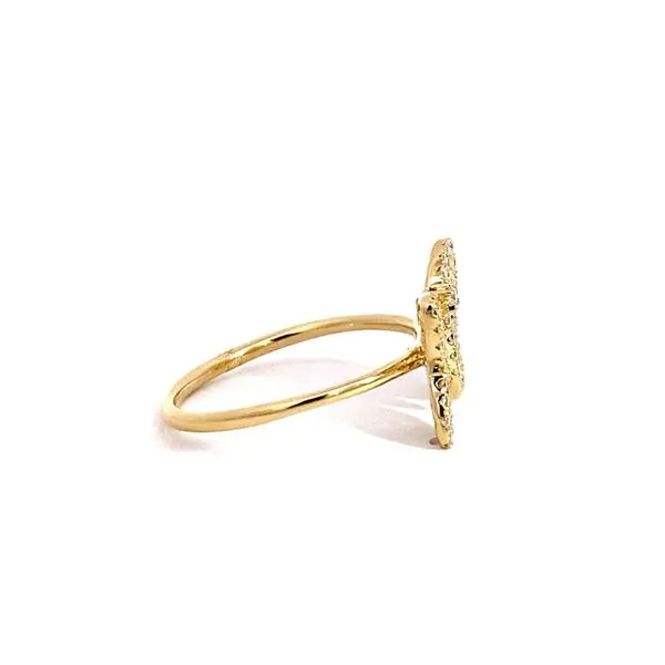 Lady's 14 Karat Yellow Gold Diamond Butterfly Ring With 0.27Tw Baguette Diamonds And 0.27Tw Round Diamonds Image 4 Brax Jewelers Newport Beach, CA