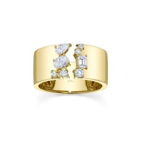 Lady's 14 Karat Yellow Gold Diamond Fashion Ring With 0.61Tw Pear, Oval, And Round Cut Diamonds SC22009082 - Brax jewelers Brax Jewelers Newport Beach, CA