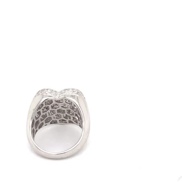 Lady's 18 Karat White Gold Heart Shaped Diamond Fashion Ring with 1.45ctw Round Diamonds - Brax Jewelers Image 3 Brax Jewelers Newport Beach, CA