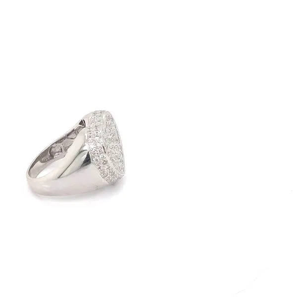 Lady's 18 Karat White Gold Heart Shaped Diamond Fashion Ring with 1.45ctw Round Diamonds - Brax Jewelers Image 4 Brax Jewelers Newport Beach, CA
