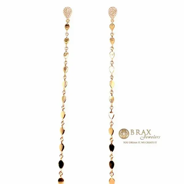 14K Yellow Gold Dangle Drop Earrings Image 2 Brax Jewelers Newport Beach, CA