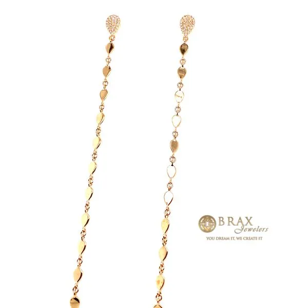 Lady's Drop Natural Diamond Earrings 14 Karat Yellow Gold SC55007297 - Brax jewelers Image 3 Brax Jewelers Newport Beach, CA