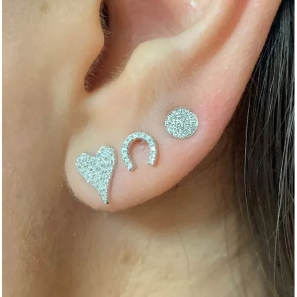 Lady's Circle Pave Natural Diamond Earrings 14 Karat White Gold SC55001138 - Brax jewelers Image 4 Brax Jewelers Newport Beach, CA