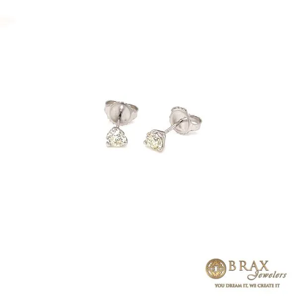 14K White Gold 0.75Ct Diamond Stud Earrings Brax Jewelers Newport Beach, CA