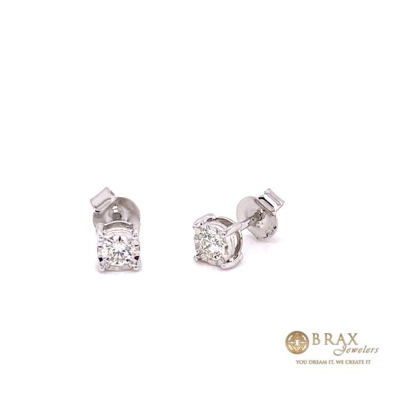 14K White Gold 0.33Ct Diamond Stud Earrings Brax Jewelers Newport Beach, CA