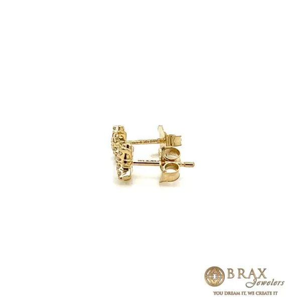 10K Yellow Gold Petite Star Earrings Image 2 Brax Jewelers Newport Beach, CA