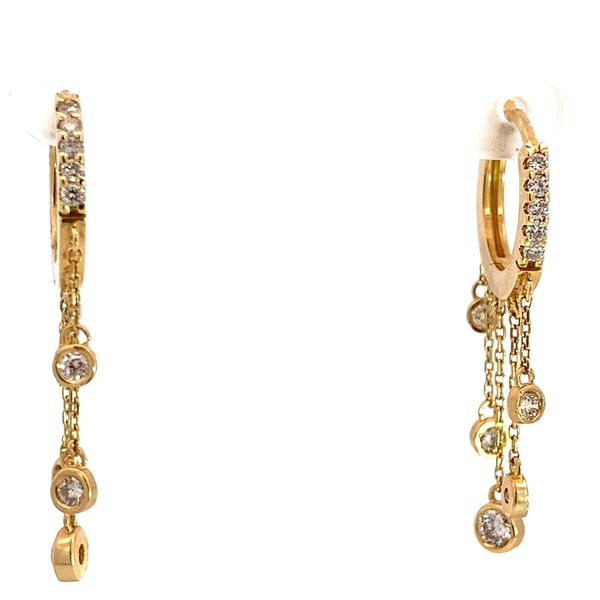 Lady's Natural Diamond Earrings 14 Karat Yellow Gold ER2829-301 - Brax jewelers Image 2 Brax Jewelers Newport Beach, CA