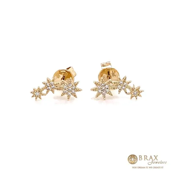 Lady's Stud Natural Diamond Earrings 14 Karat Yellow Gold SC55006158 - Brax jewelers Brax Jewelers Newport Beach, CA