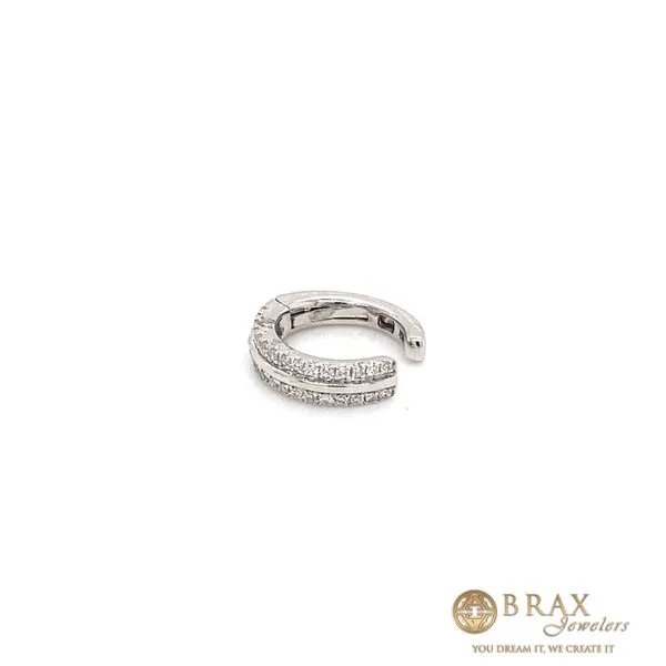 Lady's Natural Diamond Earrings 14 Karat White Gold ED2290-308 - Brax jewelers Image 2 Brax Jewelers Newport Beach, CA