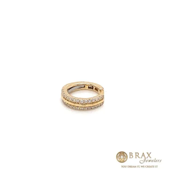 Lady's Cuff Natural Diamond Earrings 14 Karat Yellow Gold ED2290-307 - Brax jewelers Brax Jewelers Newport Beach, CA
