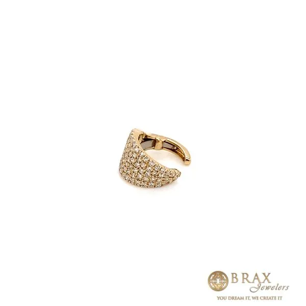 Lady's Cuff Natural Diamond Earrings 14 Karat Yellow Gold ED1936-312 - Brax jewelers Image 2 Brax Jewelers Newport Beach, CA