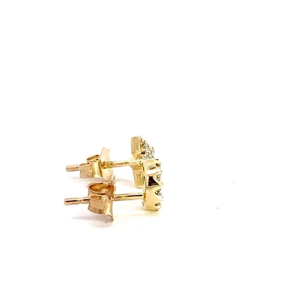 Lady's Petite Star and Moon Natural Diamond Earrings 10 Karat Yellow Gold 647C8TSERYG - Brax jewelers Image 4 Brax Jewelers Newport Beach, CA