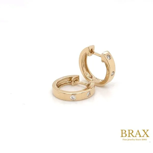 Lady's Huggie Natural Diamond Earrings 14 Karat Yellow Gold SC55010251 - Brax jewelers Image 2 Brax Jewelers Newport Beach, CA