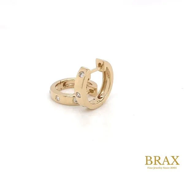 Lady's Huggie Natural Diamond Earrings 14 Karat Yellow Gold SC55010251 - Brax jewelers Image 3 Brax Jewelers Newport Beach, CA