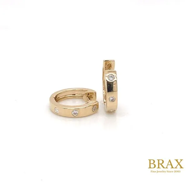 Lady's Huggie Natural Diamond Earrings 14 Karat Yellow Gold SC55010251 - Brax jewelers Brax Jewelers Newport Beach, CA