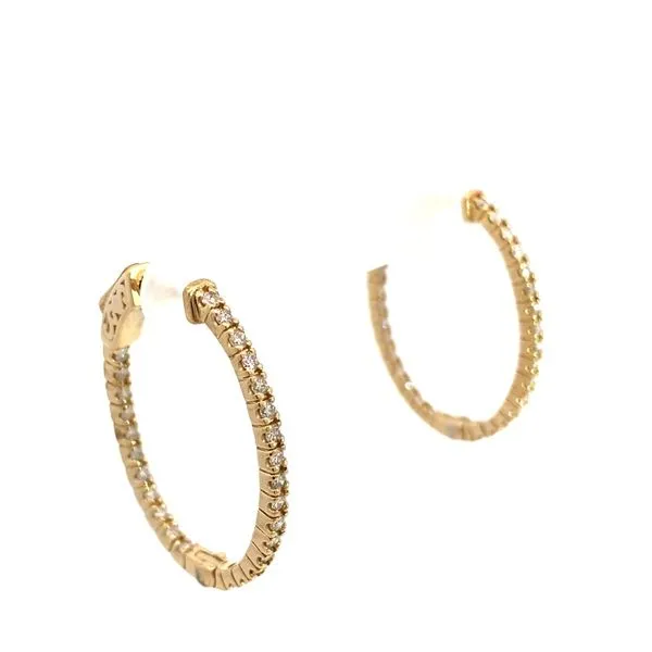 Lady's Natural Diamond Earrings 18 Karat Yellow Gold E68369 - Brax jewelers Image 2 Brax Jewelers Newport Beach, CA
