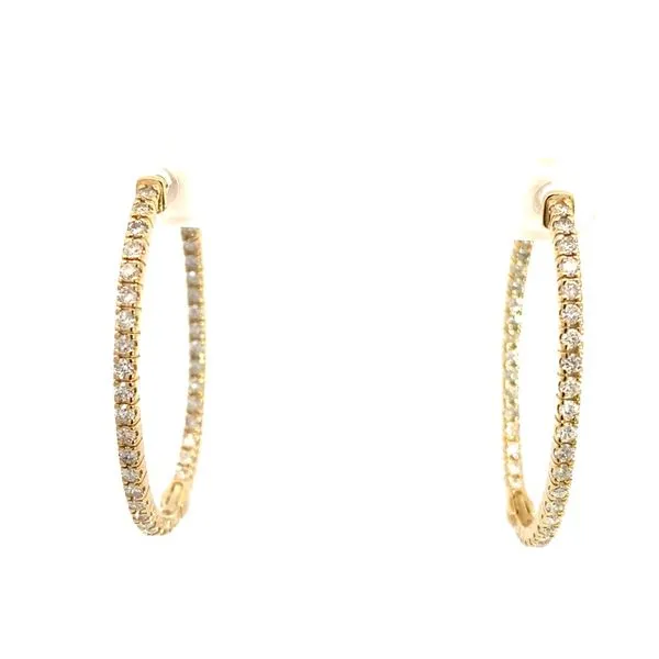 Lady's Natural Diamond Earrings 18 Karat Yellow Gold E68378 - Brax jewelers Brax Jewelers Newport Beach, CA