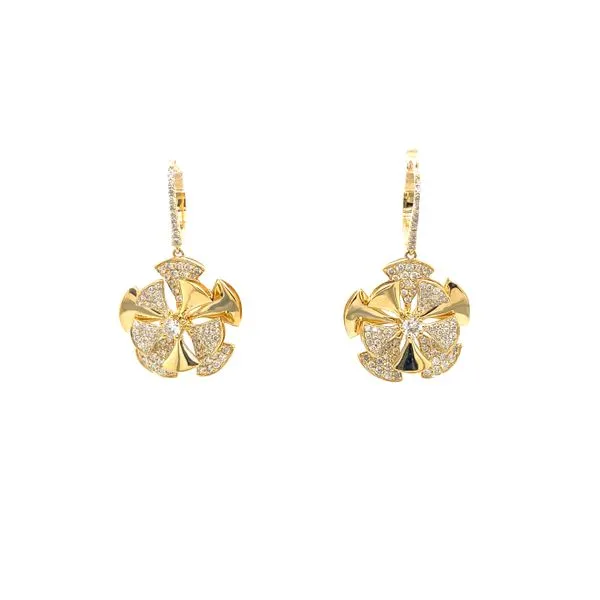 Lady's Natural Diamond Earrings 14 Karat Tri-Tone Gold EDD6397-302 - Brax jewelers Brax Jewelers Newport Beach, CA