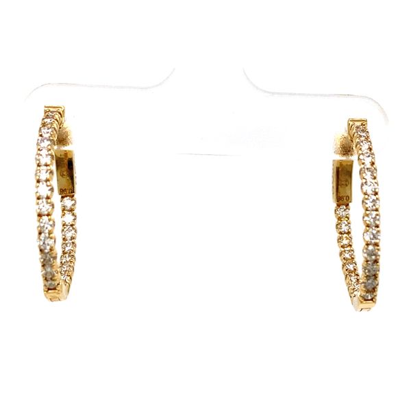 Lady's Natural Diamond Earrings 14 Karat Yellow Gold EDD6477_OV-895 - Brax jewelers Image 4 Brax Jewelers Newport Beach, CA