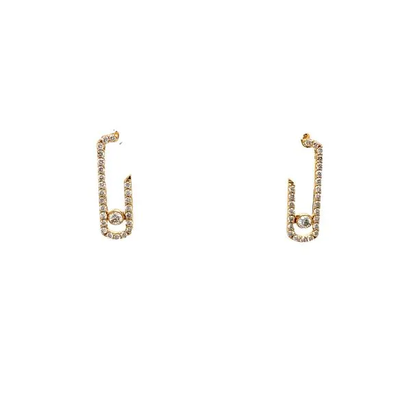 Lady's Natural Diamond Earrings 18 Karat Yellow Gold ED3525-302 - Brax jewelers Image 3 Brax Jewelers Newport Beach, CA